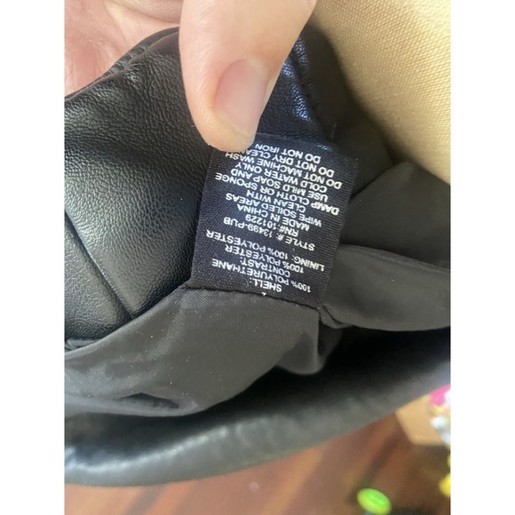 Ashley 26 International Faux Leather Black Biker Women's Jacket LADIES SIZE L - Picture 8 of 13